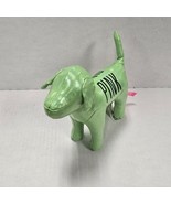 Victoria Secret PINK Dog Shiny Metallic Neon Green Black Logo Plush Stuf... - $272.56 MXN
