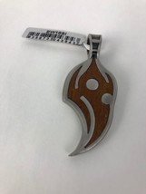 Bico Lifeseed Pendant (EW18) - humanity endures - Silver Finish with Wood Inlay - £13.58 GBP