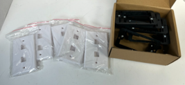 5 Pack Ethernet Wall Plate 2 Port Outlet Covers w Mounting Bracket Netwo... - $10.84