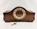 Seth Thomas Pembroke Mantle Clock Midcentury Wood Veneer Canada w/ Key Vtg - $125.77