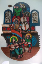 Signed  Limited Edition Amram Ebgi &quot;THE 5 MUSICIANS&quot; Colored &amp; Embossed Foil 558 - £261.76 GBP