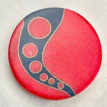 Sand Art Resin Brooch Lucite Vintage Shapes Handmade Inlay Pin - £9.43 GBP