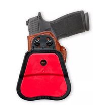 Fits SIG Sauer P365 XMacro 9mm 3.7”BBL Leather Paddle Holster Open Top #1639# RH image 5