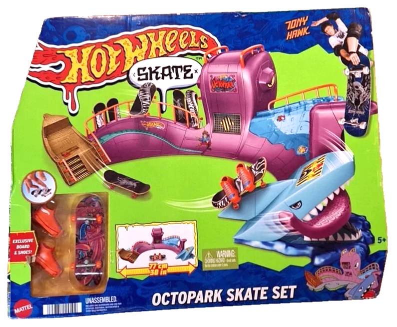 Hot Wheels Skate Octopark Skate Set Tony Hawk - $20.79