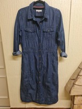 Brakeburn Blue Denim Shirt Dress Size 10uk Express Shipping  - $34.29