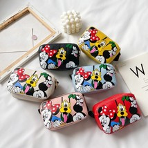 Disney Mickey Waist Bag Donald Duck Small Bags Anime Cute Fashion Zipper Coin Pu - £58.19 GBP