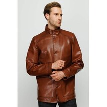 Vinci The Barclay Brown Leather Men Jacket image 4