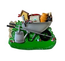 Kurt Adler NWT Gardeners Delight Christmas Ornament Gift Tag Wheelbarrow Pots - £7.81 GBP
