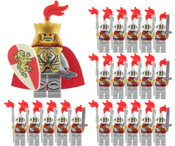Medieval Red Lion Knights 21 Minifigures Lot SET F - £22.53 GBP