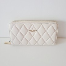 Kate Spade Carey Smooth Quilted Leather Large Continental Wallet Parchment - $94.30