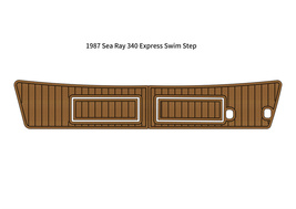 1987 Sea Ray 340 Express Swim Platform Pad Boat EVA Foam Teak Deck Floor Mat - £275.32 GBP