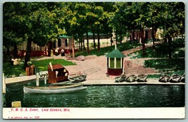 Ymca Camp Lago Geneva Wisconsin Wi Unp DB Cartolina J10 - £4.06 GBP