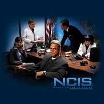 NCIS TV Series Original Cast Photo Image Navy Blue T-Shirt NEW UNWORN - $17.99