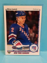 1990-91 Upper Deck Hockey Brian Leetch Card #253 - New York Rangers - £0.79 GBP