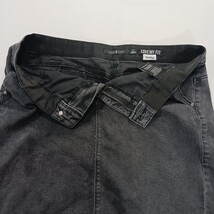 One 5 One Goddess Fit Women's Black Cotton Blend Rear Slit Denim Skirt Size L image 10