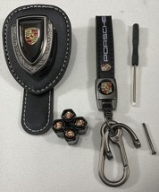 Genuine Leather Lanyard&amp;  Metal Stem Valve Caps And Glasses Clip Set For... - $78.67 CAD