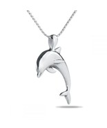 Dolphin Sterling Silver Pendant/Necklace Funeral Cremation Urn - $122.16 CAD