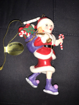 Danbury Mint Annual Red Hat Society Christmas Ornament 2019 Figure Skater Ruby - £31.55 GBP