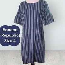 Women’s Banana Republic Size 4 Shift Dress Navy Vertical Stripes - £9.75 GBP