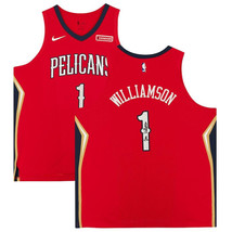 Zion Williamson Autographed New Orleans Pelicans Authentic Red Jersey Fanatics - £800.25 GBP