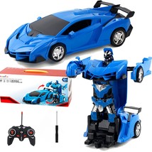 Transformable Remote Control Car: Rc Car Toy For Boys And Girls With Flashing Li - £26.72 GBP
