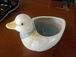 Vintage 1988 Ceramic Enesco Imports Corp Designed Giftware Duck w/candle inside  - $5.84