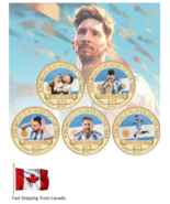  Lionel Messi Soccer World Cup 2022 World Player of the Year 5pcs Collec... - £30.68 GBP