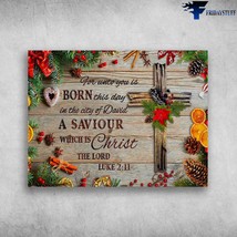 God Cross Christmas Poster For Unto You Is Born This Day In The City Of David A  - £12.78 GBP