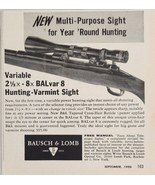 1956 Print Ad BALvar 8 Hunting Varmint Rifle Sights Bausch &amp; Lomb Roches... - £10.61 GBP