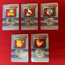 Pokemon Vintage Meiji Metal Coin Folder Lot of 5 Pikachu - $985.43 MXN