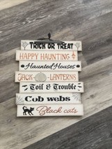 Halloween Wall Decoration - &quot;Trick or Treat&quot; Haunted Houses&amp;Other Spooky... - $6.88
