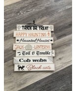 Halloween Wall Decoration - &quot;Trick or Treat&quot; Haunted Houses&amp;Other Spooky... - £5.37 GBP