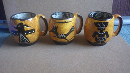 VINTAGE SET OF 3 MAW PAW MANA ART POTTERY MUGS ARIZONA  - £47.01 GBP