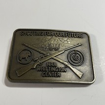 Vintage NRA Belt Buckle Whittington Center Shooting Cross Rifles Brass - £13.90 GBP