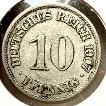 1907 A Germany 10 Pfennig Coin - A0013 - $56.26 MXN