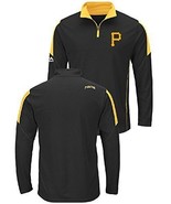 Majestic Herren Pittsburgh Piraten 1/4 Zip Langärmelig Windjacke, Schwar... - $526.49 MXN