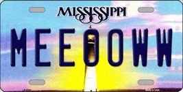 Meeooww Mississippi Novelty Metal License Plate LP-6597 - $19.95