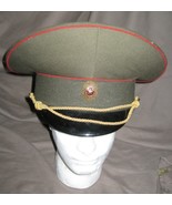 Vintage 90s BELARUS Belorussian Army Military Officers Visor Cap Hat - $68.66 CAD