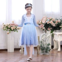 2020 Frozen2 Queen Costume Cosplay Outfit Party Girls Dress With Crown a... - £13.40 GBP+