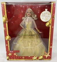 Barbie Signature 35th Anniversary 2023 Holiday Barbie Doll Gold Gown Blonde NEW - £61.44 GBP