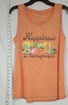 Cato Women&#39;s Happiness Is Homegrown Tank Top Orange Size M - £13.77 GBP