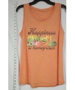 Cato Women&#39;s Happiness Is Homegrown Tank Top Orange Size M - $24.18 CAD