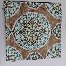 Pillow Cover Tile Design Colorful Earth tones Pattern Geometric Shape Sq... - £10.90 GBP