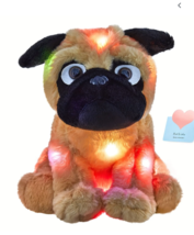 Glow Guards Luminous Dog Light up PUG Plush Toy Soft Cute Stuffed Animal - £14.52 GBP
