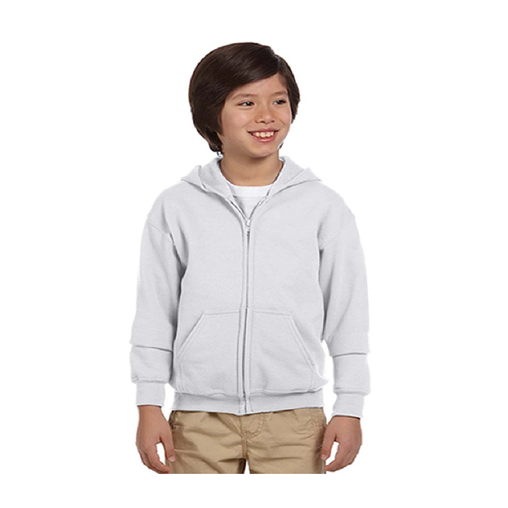 Jerzees  Boys Hoodie Jacket Full Frontal Zip   Long Sleeves Side pockets - Gray - $19.99