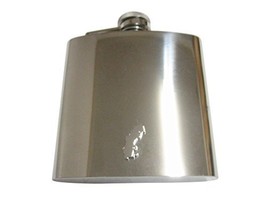 Sweden Map Shape Pendant 6 Oz. Stainless Steel Flask - £37.38 GBP