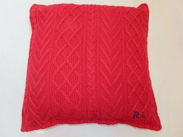 Ralph Lauren Highland Knit Deco Pillow Martin Red $215 - £72.67 GBP