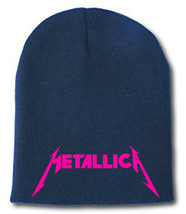 Metallica - Beanie/Ski-Hat ~PINK~ Classic Logo NWOT (Lita Ford/Ozzy/Megadeth) - £14.10 GBP