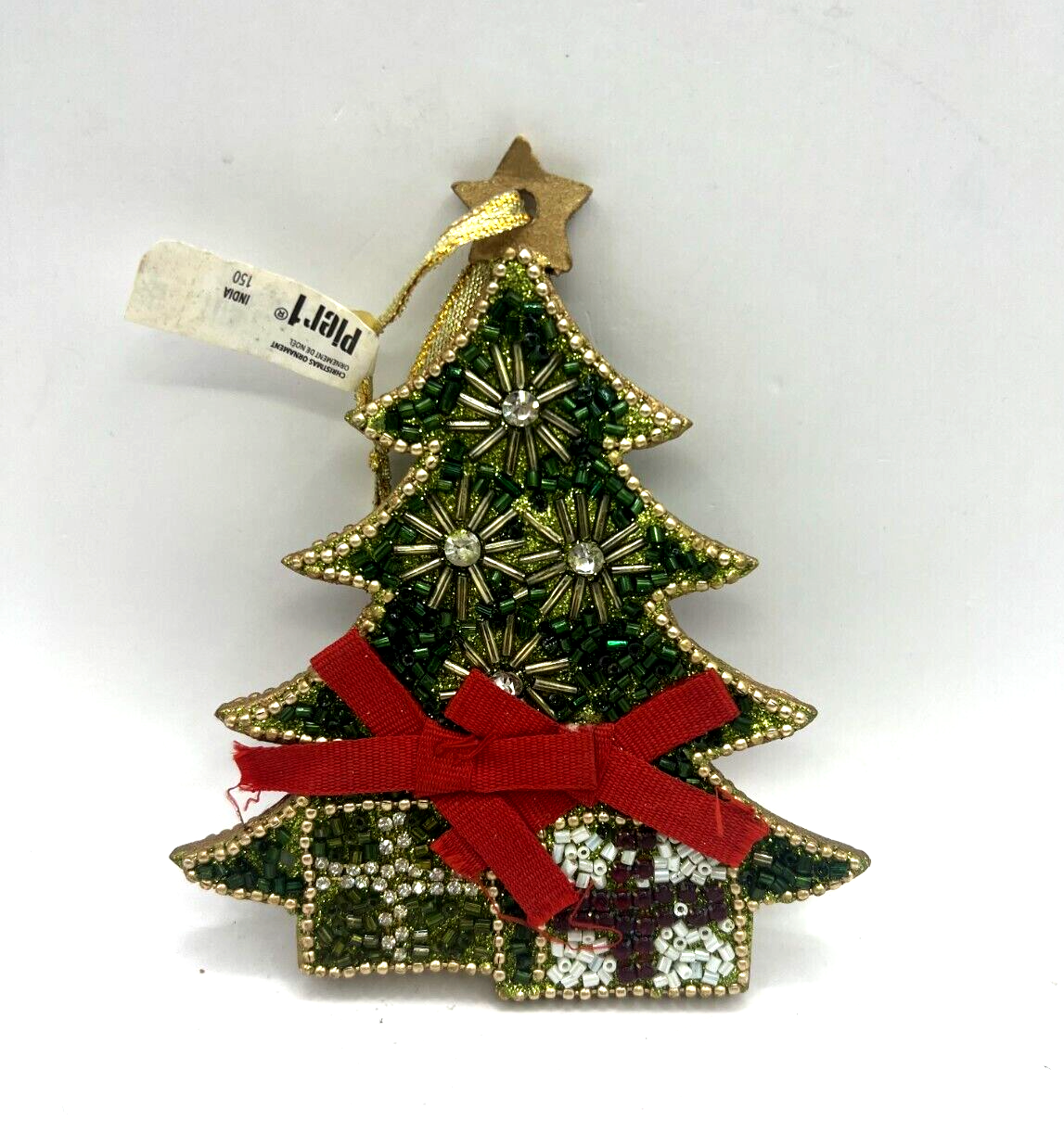 Primary image for Pier 1 Christmas Tree Hanging Ornament ~ New