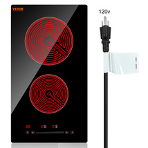 VEVOR Built in Electric Stove Top, 20 x 11.6 inch 2 Burners, 240V Glass ... - $85.99